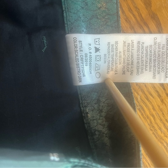 NWT Joes Jeans High Rise Straight Leg Crop Green Faux Snake Scaled Bistro 31 - Picture 9 of 12